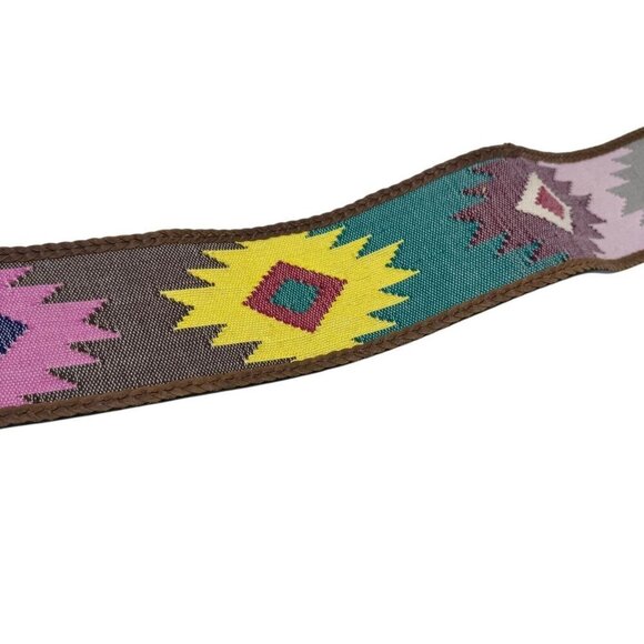 3D Belt Co. size medium Southwestern Loomed Fabric wide Belt tribal print - Picture 7 of 13